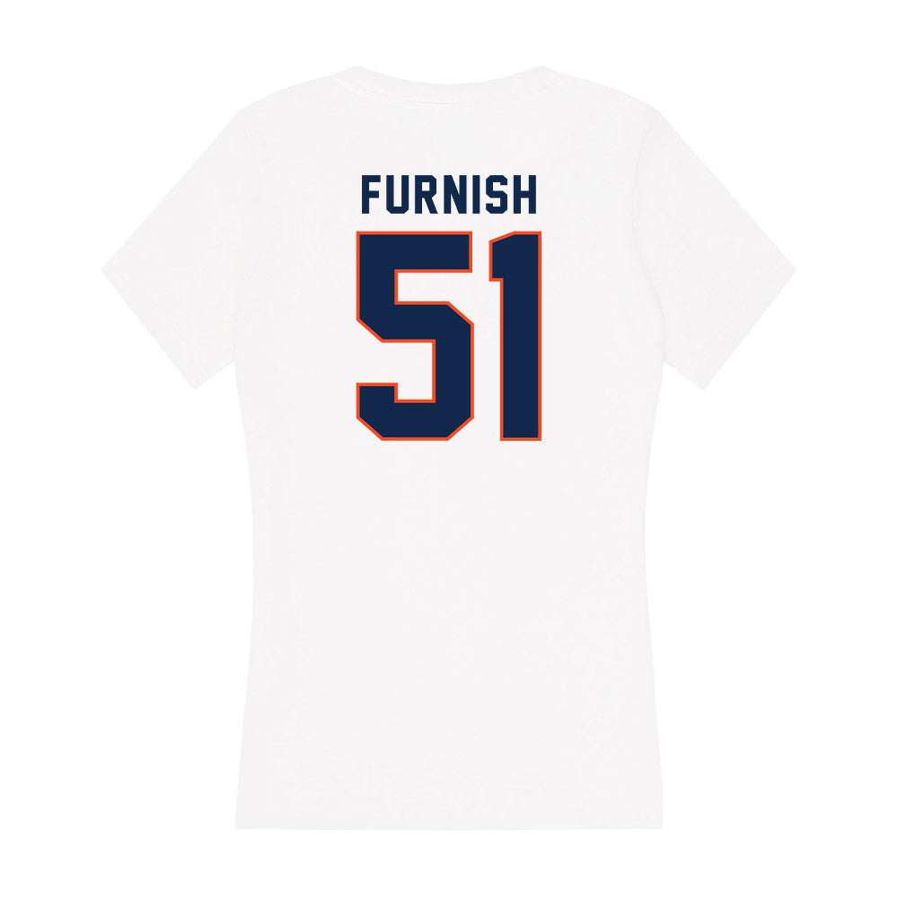 Virginia - NCAA Football : Ty Furnish - Women's V-Neck T-Shirt-1