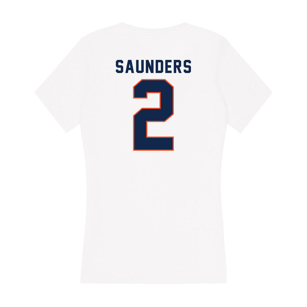 Virginia - NCAA Men's Basketball : Elijah Saunders - Women's V-Neck T-Shirt-1