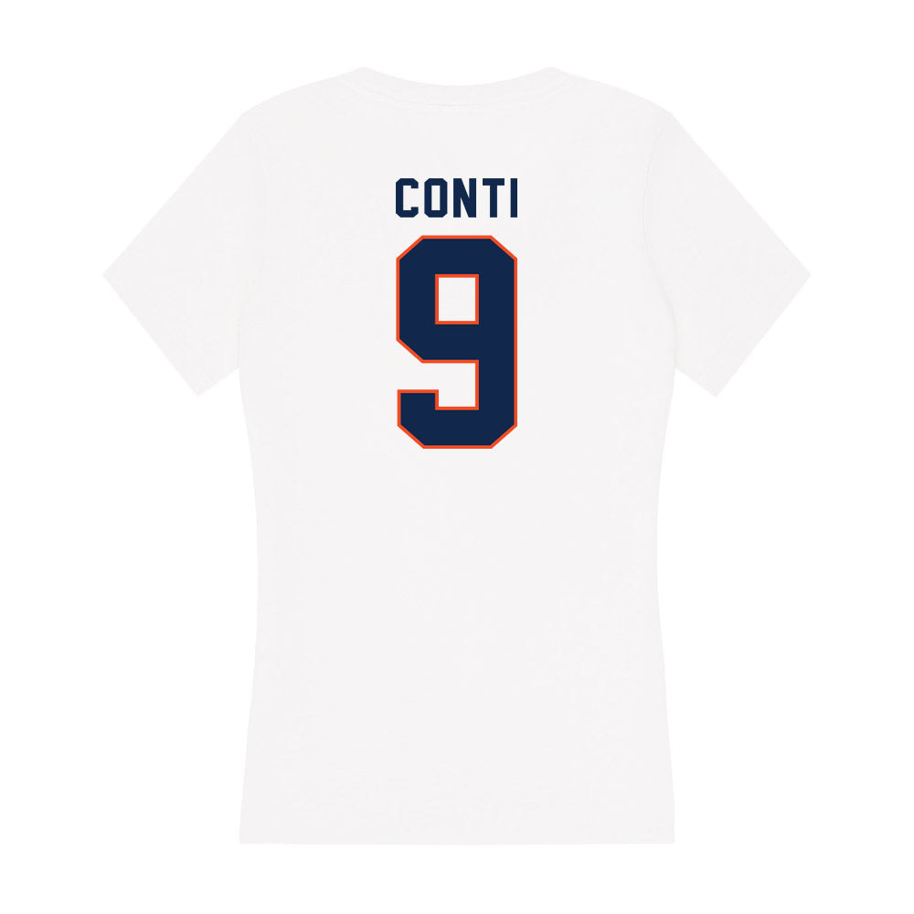 Virginia - NCAA Women's Lacrosse : Sophia Conti - Women's V-Neck T-Shirt-1