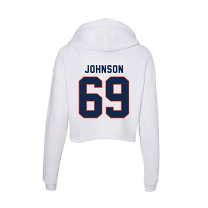 Virginia - NCAA Football : Luke Johnson - Women's Crop Fleece Hoodie-1