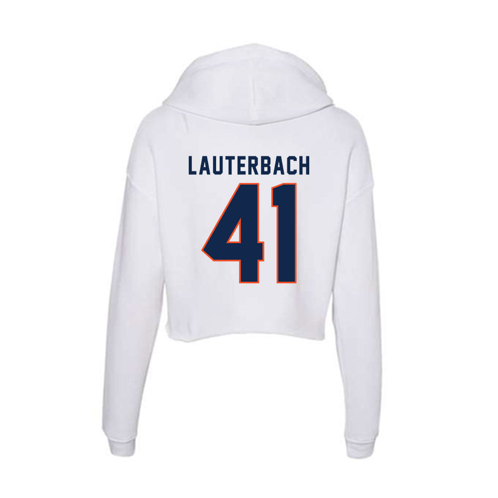 Virginia - NCAA Women's Basketball : Taylor Lauterbach - Women's Crop Fleece Hoodie-1