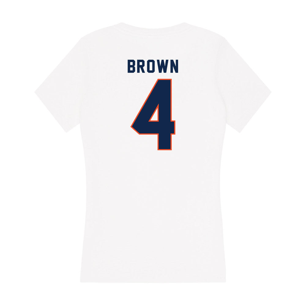 Virginia - NCAA Women's Basketball : Jillian Brown - Women's V-Neck T-Shirt-1