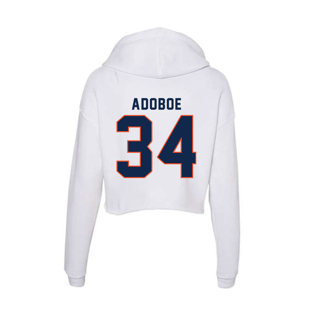 Virginia - NCAA Men's Soccer : Miguel Adoboe - Women's Crop Fleece Hoodie-1