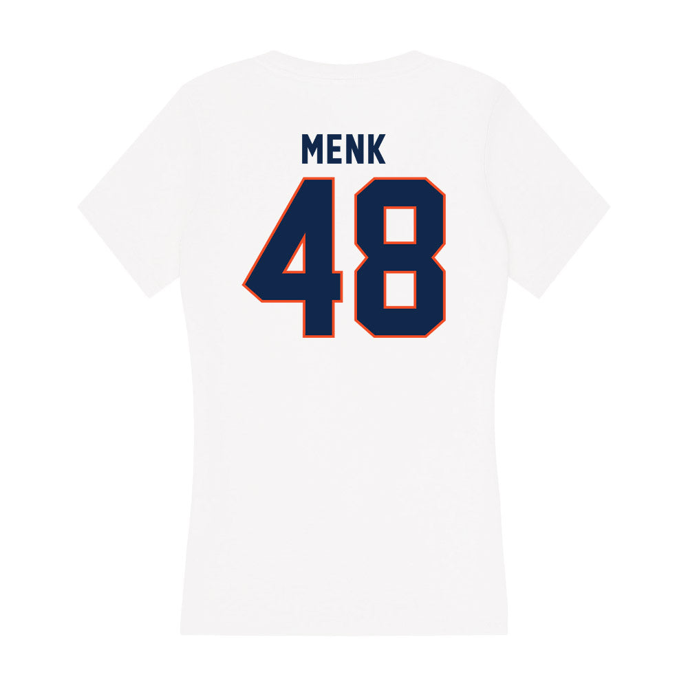 Virginia - NCAA Baseball : Patric Menk - Women's V-Neck T-Shirt-1