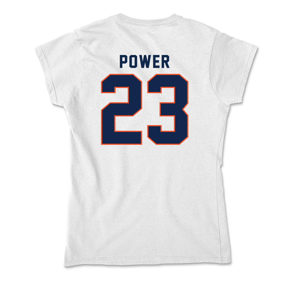 Virginia - NCAA Men's Basketball : TJ Power - Soft Style Women’s T-Shirt-1