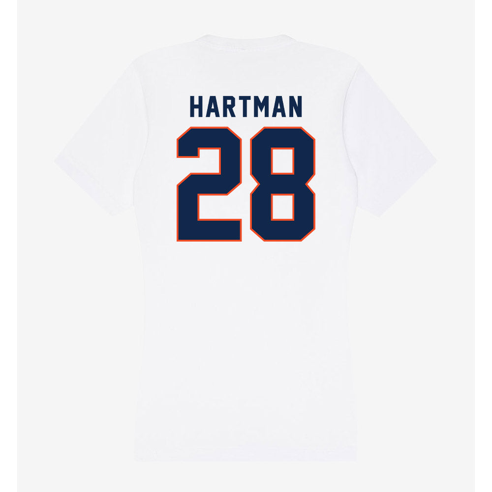 Virginia - NCAA Baseball : Lucas Hartman - Women's V-Neck T-Shirt-1