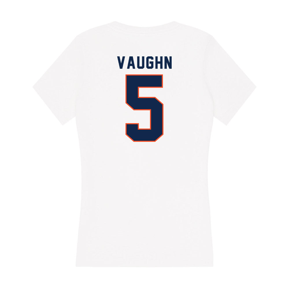 Virginia - NCAA Women's Basketball : Yonta Vaughn - Women's V-Neck T-Shirt-1