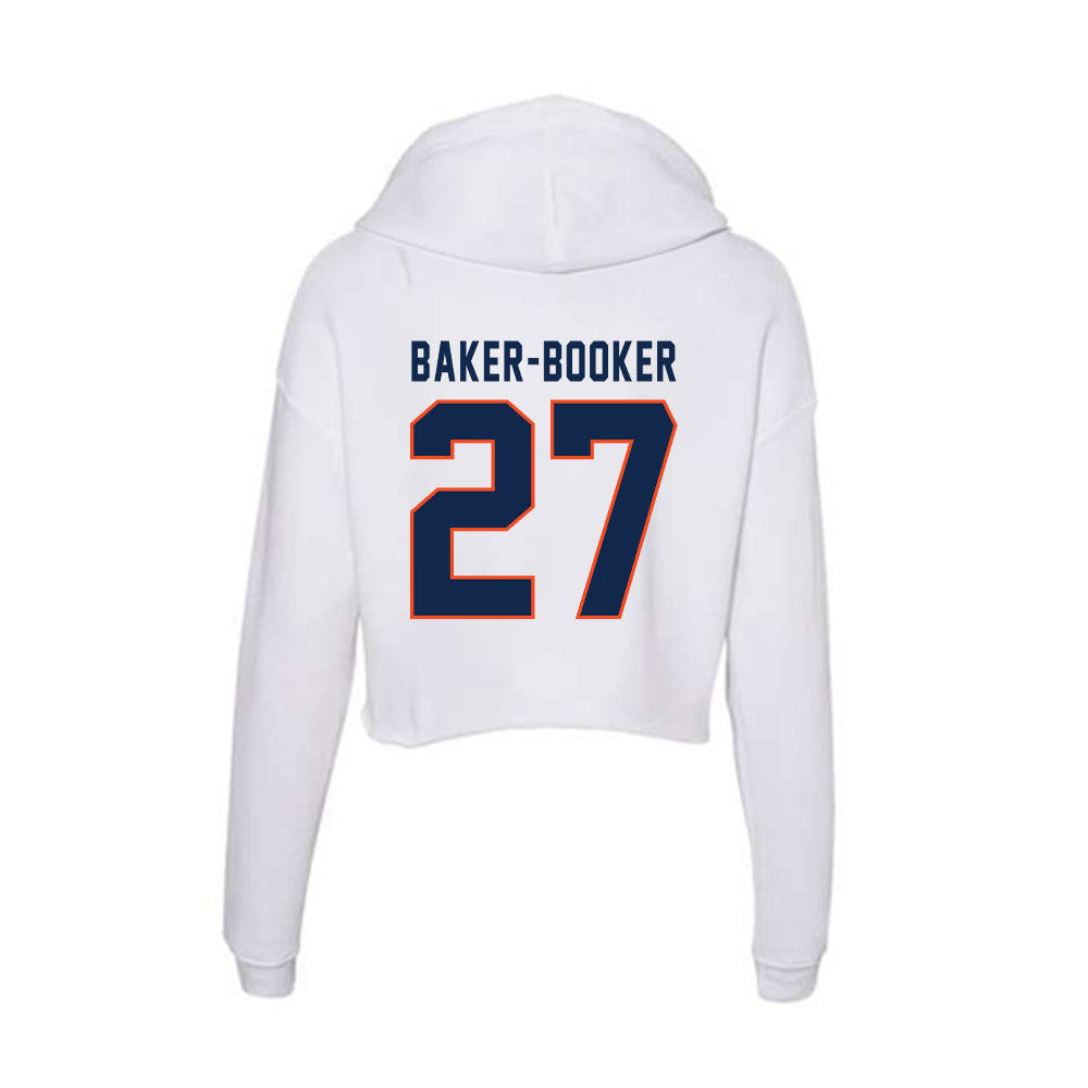 Virginia - NCAA Football : Trent Baker-booker - Women's Crop Fleece Hoodie-1