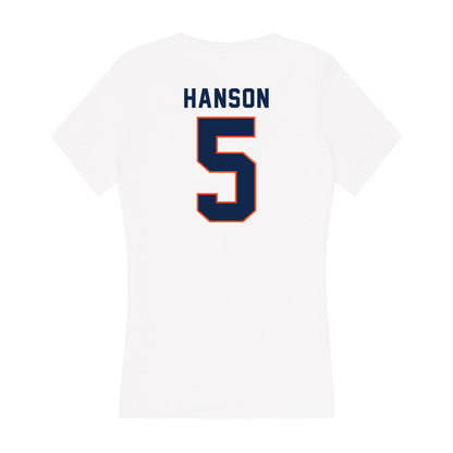 Virginia - NCAA Baseball : Luke Hanson - Women's V-Neck T-Shirt-1