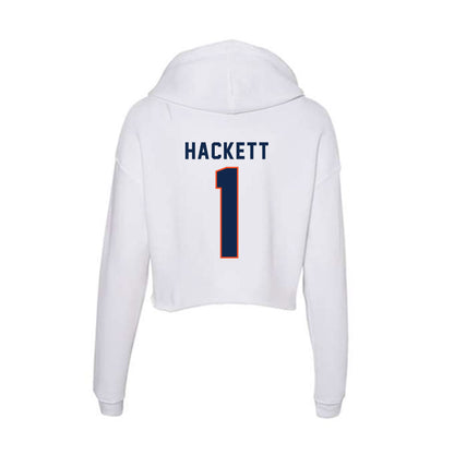 Virginia - NCAA Softball : Kelsey Hackett - Women's Crop Fleece Hoodie-1