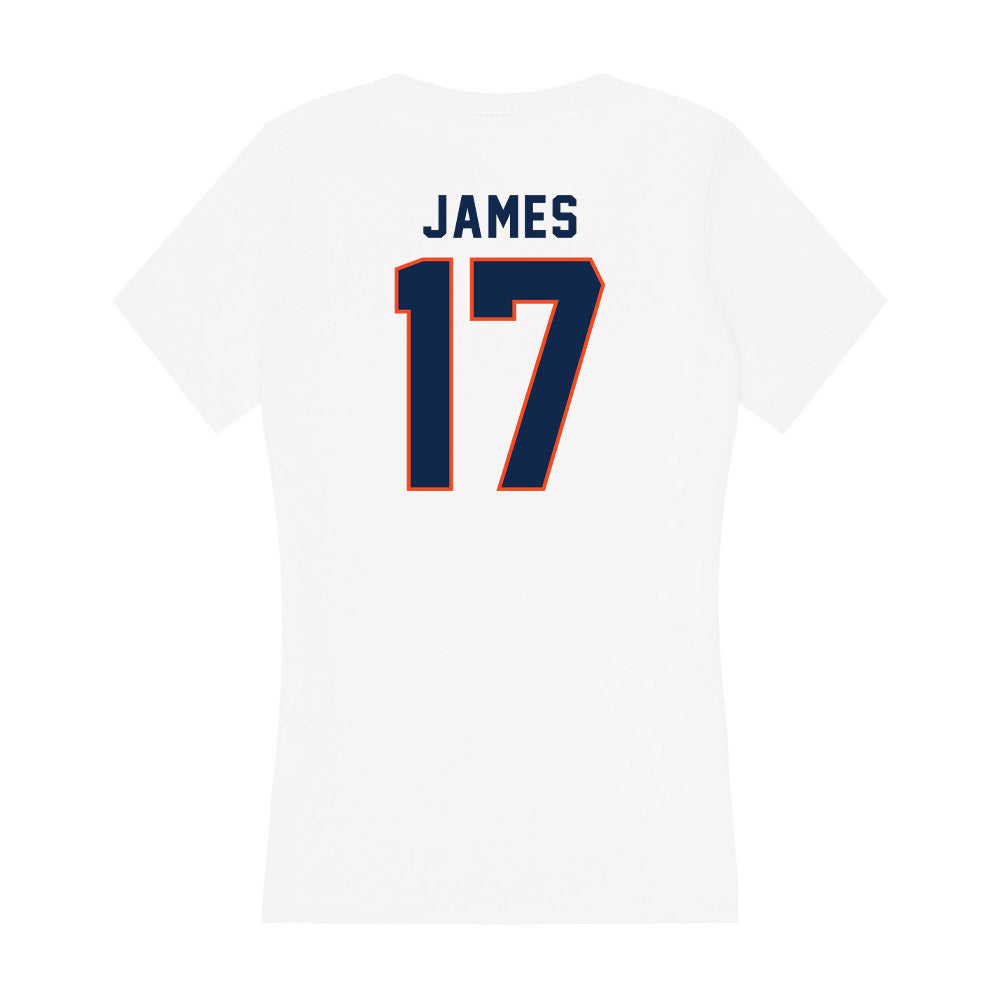 Virginia - NCAA Baseball : Chone James - Women's V-Neck T-Shirt-1