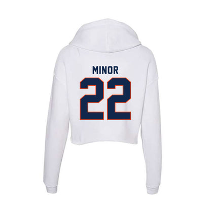 Virginia - NCAA Men's Basketball : Jordan Minor - Women's Crop Fleece Hoodie-1