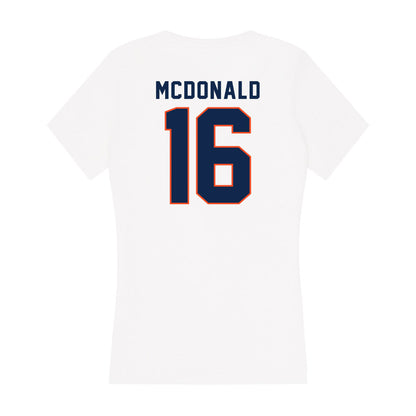 Virginia - NCAA Football : Trey McDonald - Women's V-Neck T-Shirt-1