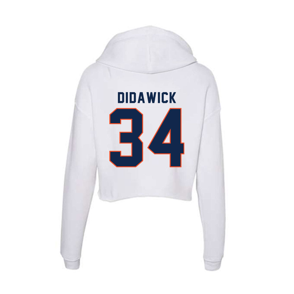 Virginia - NCAA Baseball : Harrison Didawick - Women's Crop Fleece Hoodie-1