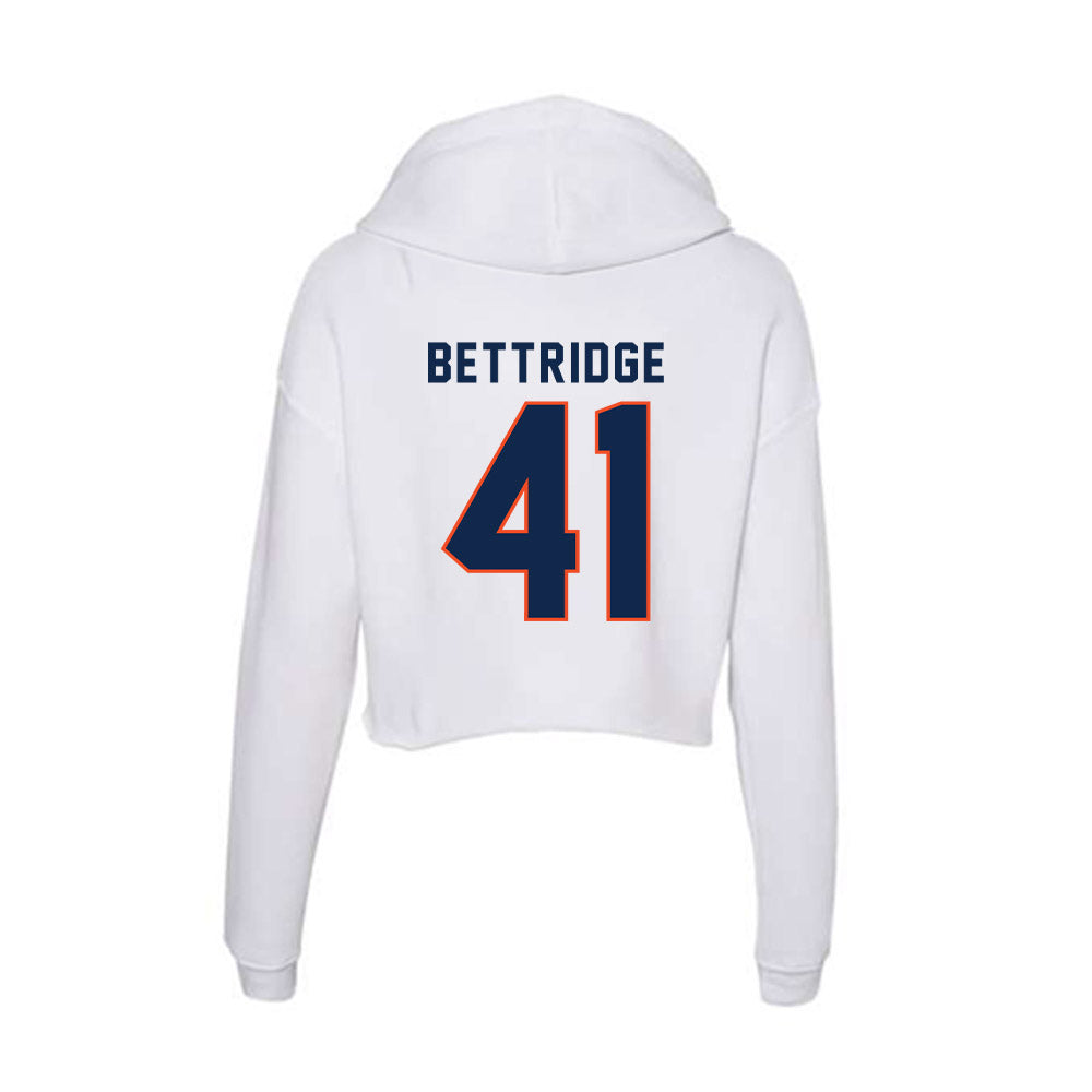 Virginia - NCAA Football : Will Bettridge - Women's Crop Fleece Hoodie-1