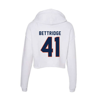 Virginia - NCAA Football : Will Bettridge - Women's Crop Fleece Hoodie-1