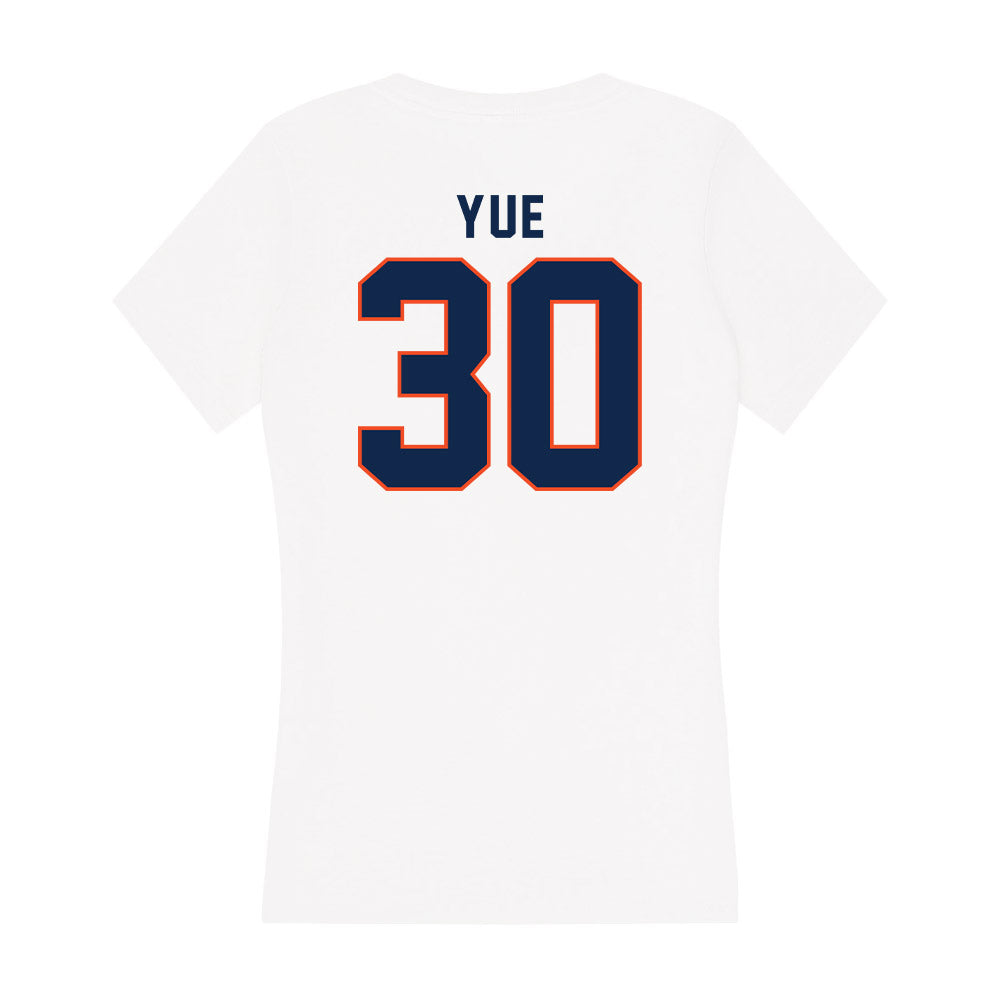 Virginia - NCAA Men's Lacrosse : Bennett Yue - Women's V-Neck T-Shirt-1