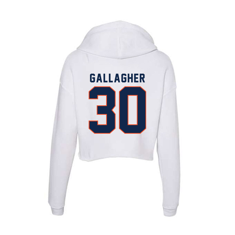 Virginia - NCAA Men's Soccer : Colin Gallagher - Women's Crop Fleece Hoodie-1