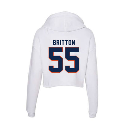 Virginia - NCAA Football : Anthony Britton - Women's Crop Fleece Hoodie-1