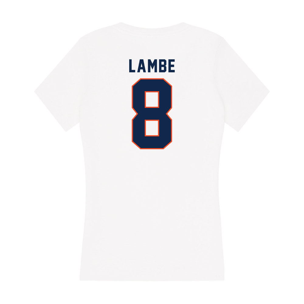 Virginia - NCAA Men's Soccer : Brendan Lambe - Women's V-Neck T-Shirt-1