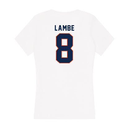 Virginia - NCAA Men's Soccer : Brendan Lambe - Women's V-Neck T-Shirt-1