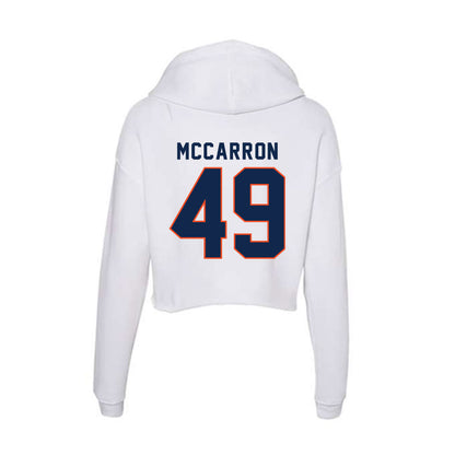 Virginia - NCAA Football : Josh McCarron - Women's Crop Fleece Hoodie-1