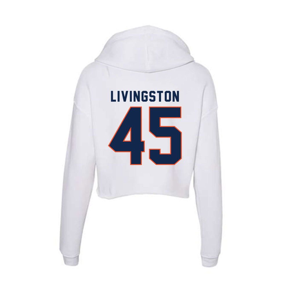 Virginia - NCAA Football : Aidan Livingston - Women's Crop Fleece Hoodie-1