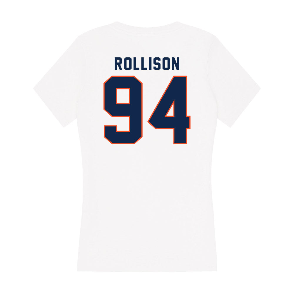 Virginia - NCAA Football : Hayden Rollison - Women's V-Neck T-Shirt-1