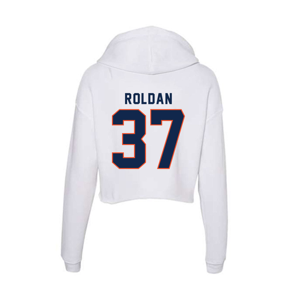 Virginia - NCAA Baseball : Tommy Roldan - Women's Crop Fleece Hoodie-1