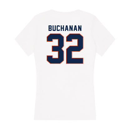 Virginia - NCAA Baseball : Walker Buchanan - Women's V-Neck T-Shirt-1