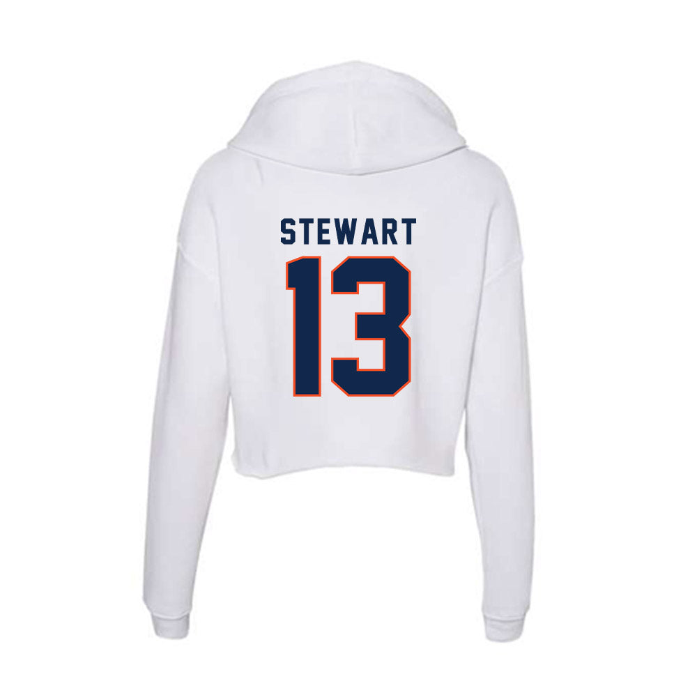 Virginia - NCAA Football : Hunter Stewart - Women's Crop Fleece Hoodie-1