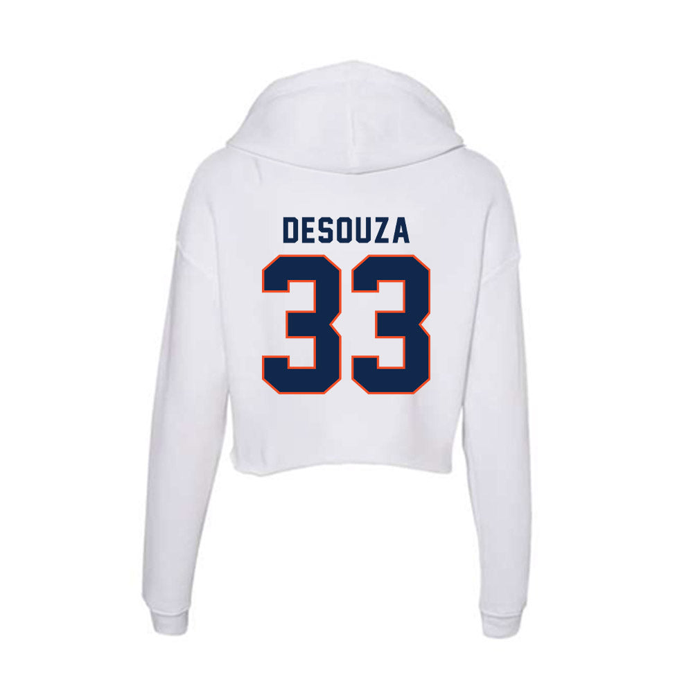 Virginia - NCAA Men's Lacrosse : Matthew DeSouza - Women's Crop Fleece Hoodie-1