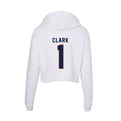 Virginia - NCAA Women's Basketball : Paris Clark - Women's Crop Fleece Hoodie-1