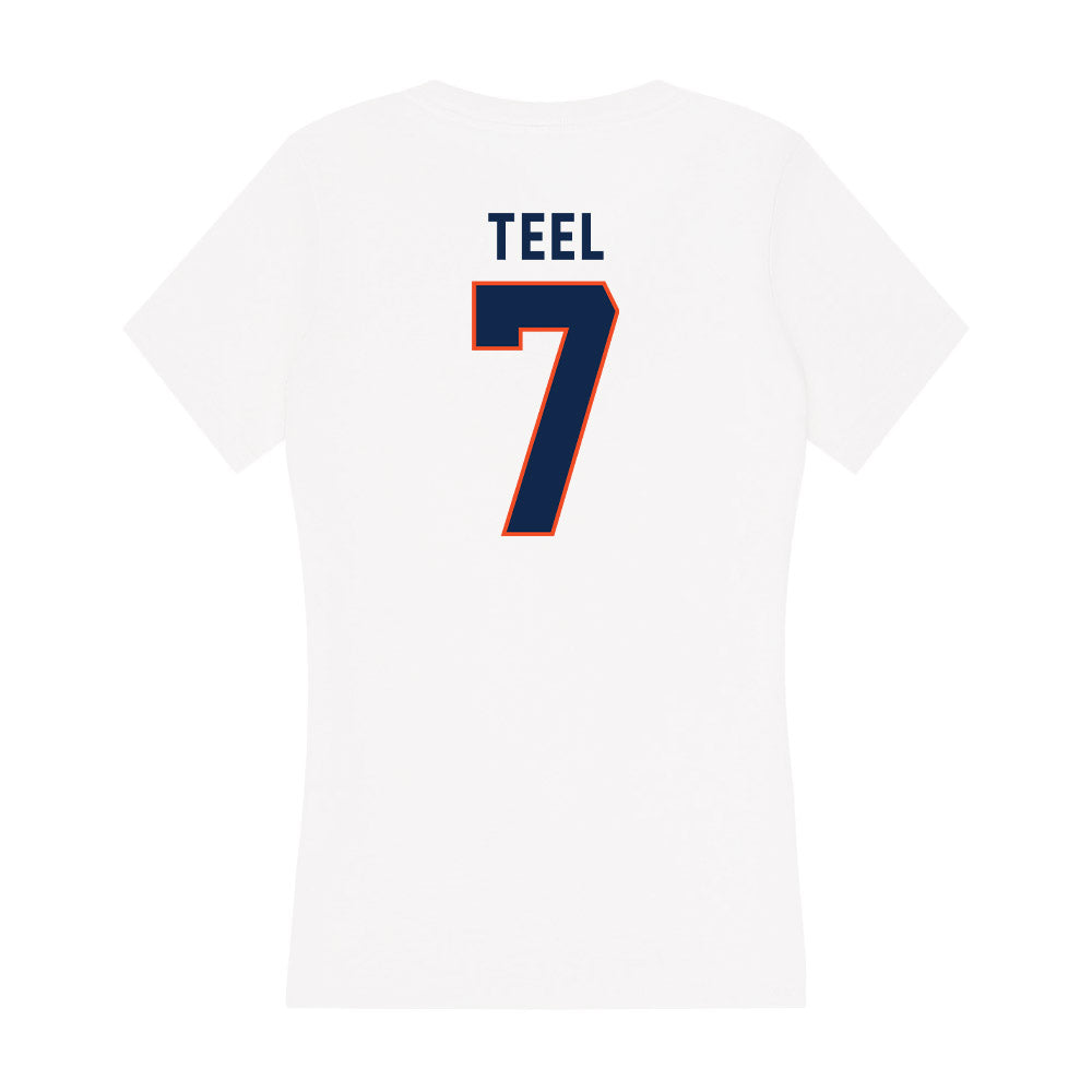 Virginia - NCAA Baseball : Aidan Teel - Women's V-Neck T-Shirt-1