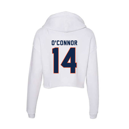 Virginia - NCAA Baseball : Jack O'Connor - Women's Crop Fleece Hoodie-1