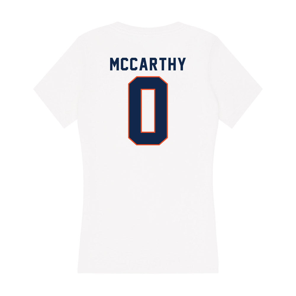 Virginia - NCAA Men's Lacrosse : Kian McCarthy - Women's V-Neck T-Shirt-1