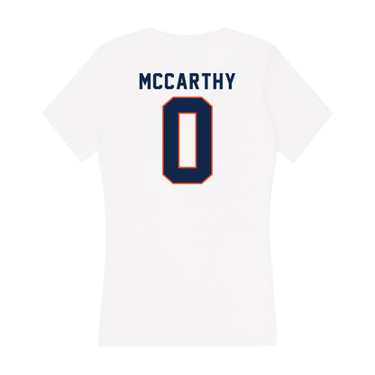 Virginia - NCAA Men's Lacrosse : Kian McCarthy - Women's V-Neck T-Shirt-1