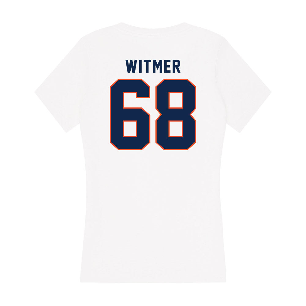 Virginia - NCAA Football : Jack Witmer - Women's V-Neck T-Shirt-1