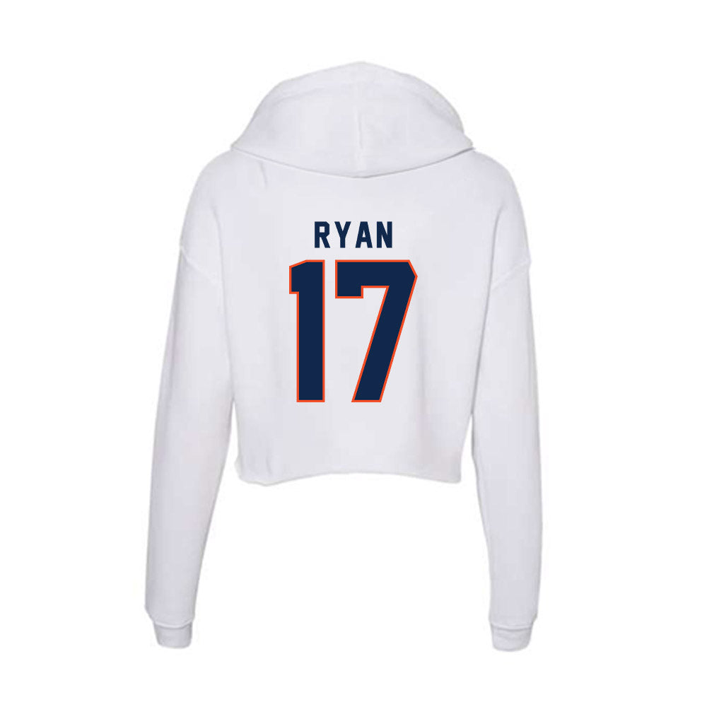 Virginia - NCAA Football : Aidan Ryan - Women's Crop Fleece Hoodie-1