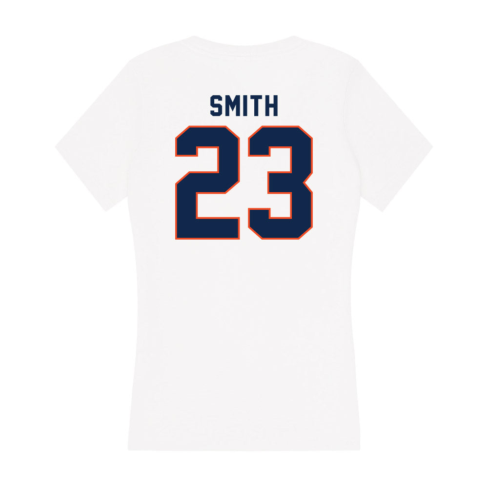 Virginia - NCAA Women's Basketball : Alexia Smith - Women's V-Neck T-Shirt-1