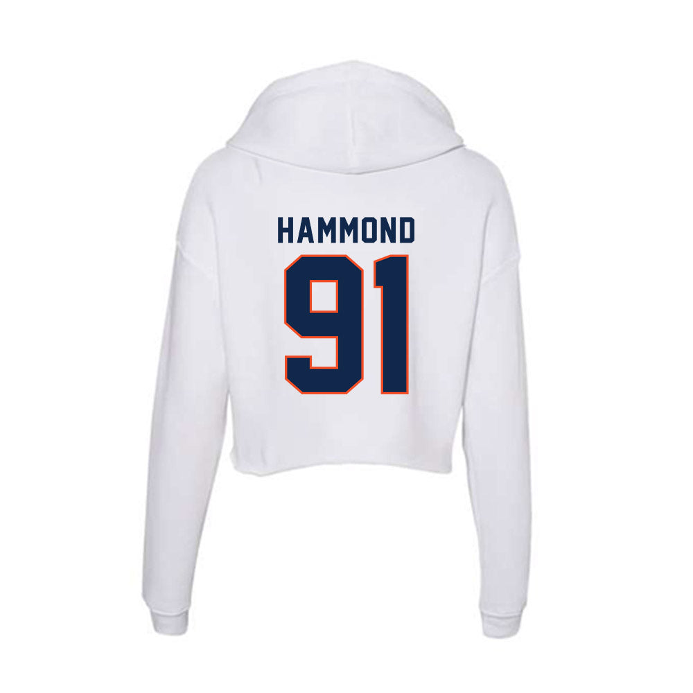 Virginia - NCAA Football : Jason Hammond - Women's Crop Fleece Hoodie-1