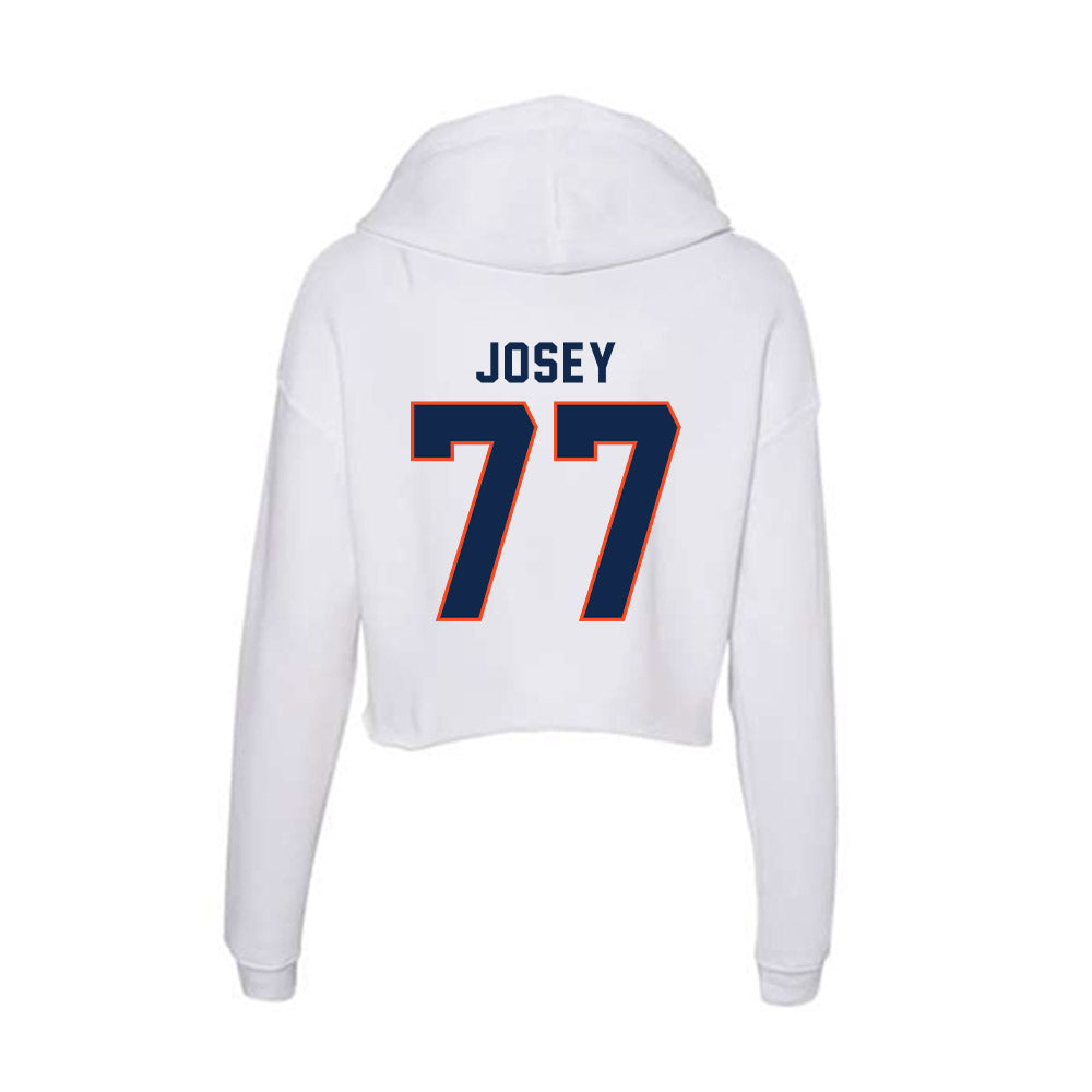 Virginia - NCAA Football : Noah Josey - Women's Crop Fleece Hoodie-1