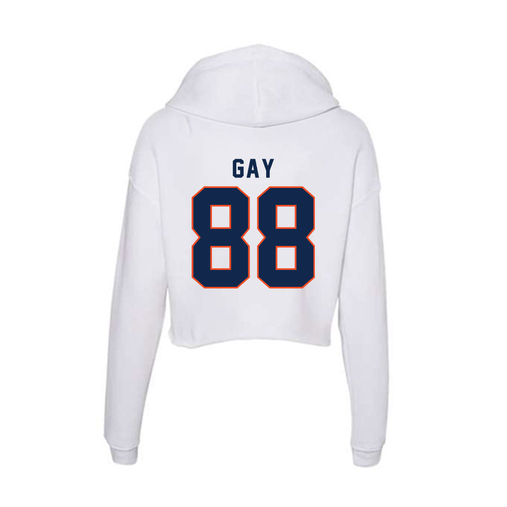 Virginia - NCAA Football : Karson Gay - Women's Crop Fleece Hoodie-1