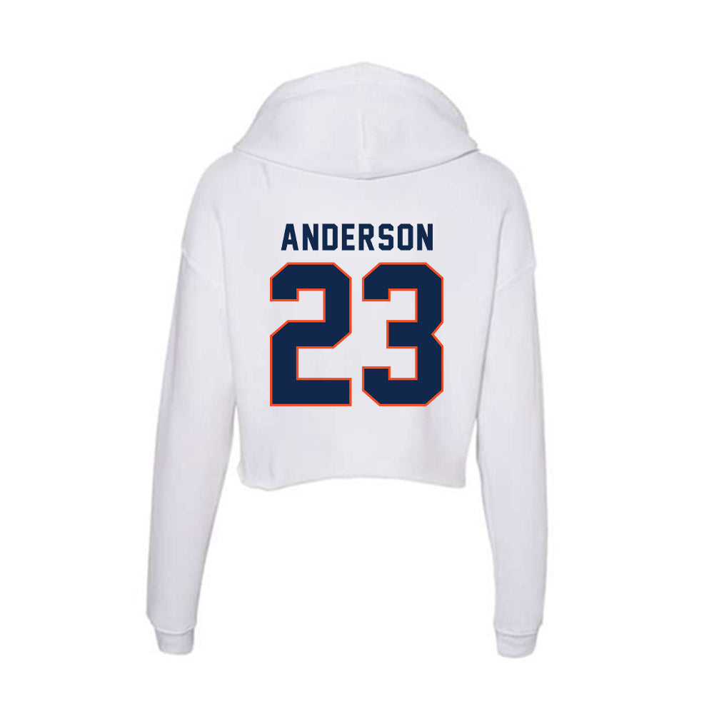 Virginia - NCAA Baseball : Ethan Anderson - Women's Crop Fleece Hoodie-1