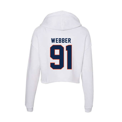 Virginia - NCAA Men's Lacrosse : Cole Webber - Women's Crop Fleece Hoodie-1