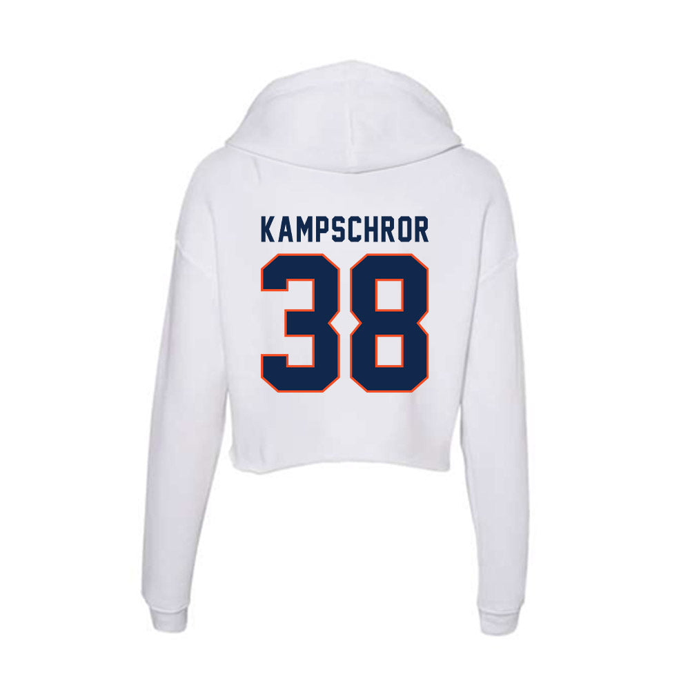 Virginia - NCAA Baseball : Dean Kampschror - Women's Crop Fleece Hoodie-1