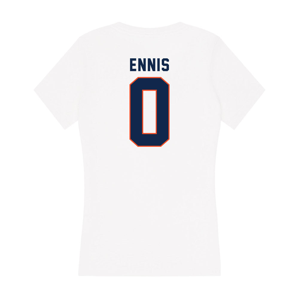 Virginia - NCAA Football : Sage Ennis - Women's V-Neck T-Shirt-1