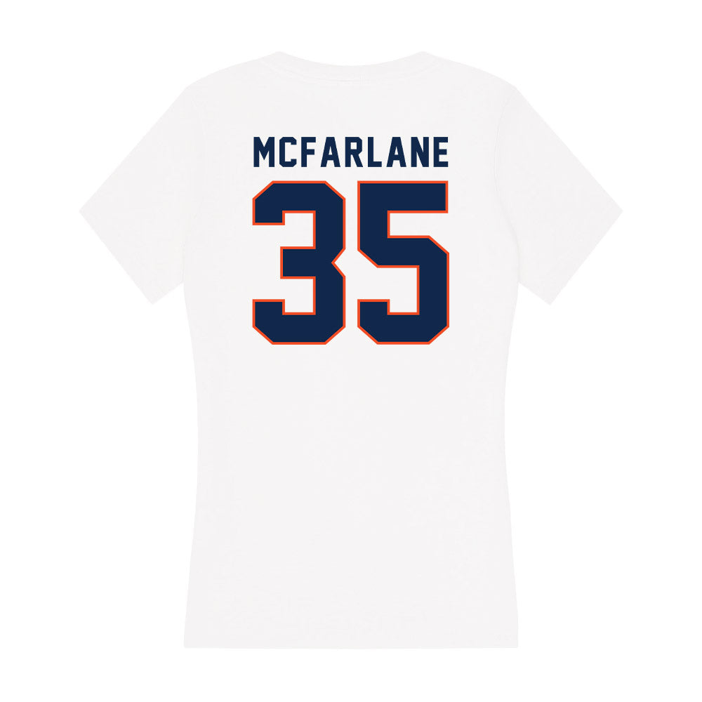 Virginia - NCAA Men's Lacrosse : Burke McFarlane - Women's V-Neck T-Shirt-1