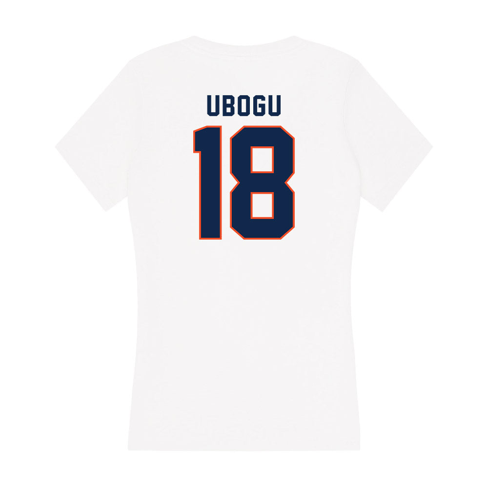 Virginia - NCAA Men's Soccer : Kome Ubogu - Women's V-Neck T-Shirt-1