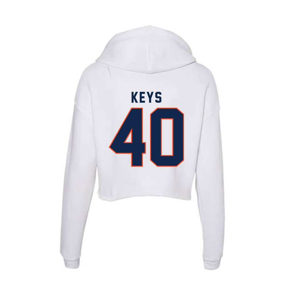 Virginia - NCAA Football : Rob Keys - Women's Crop Fleece Hoodie-1